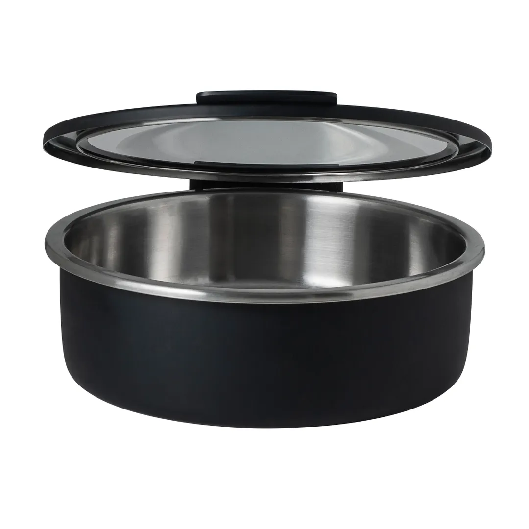 Steelite 7356MW302H Chafing Dish, 2‑Gal (8 Qt) Black Stainless Steel, 18" x 15.75" x 5.5" - 1/Case