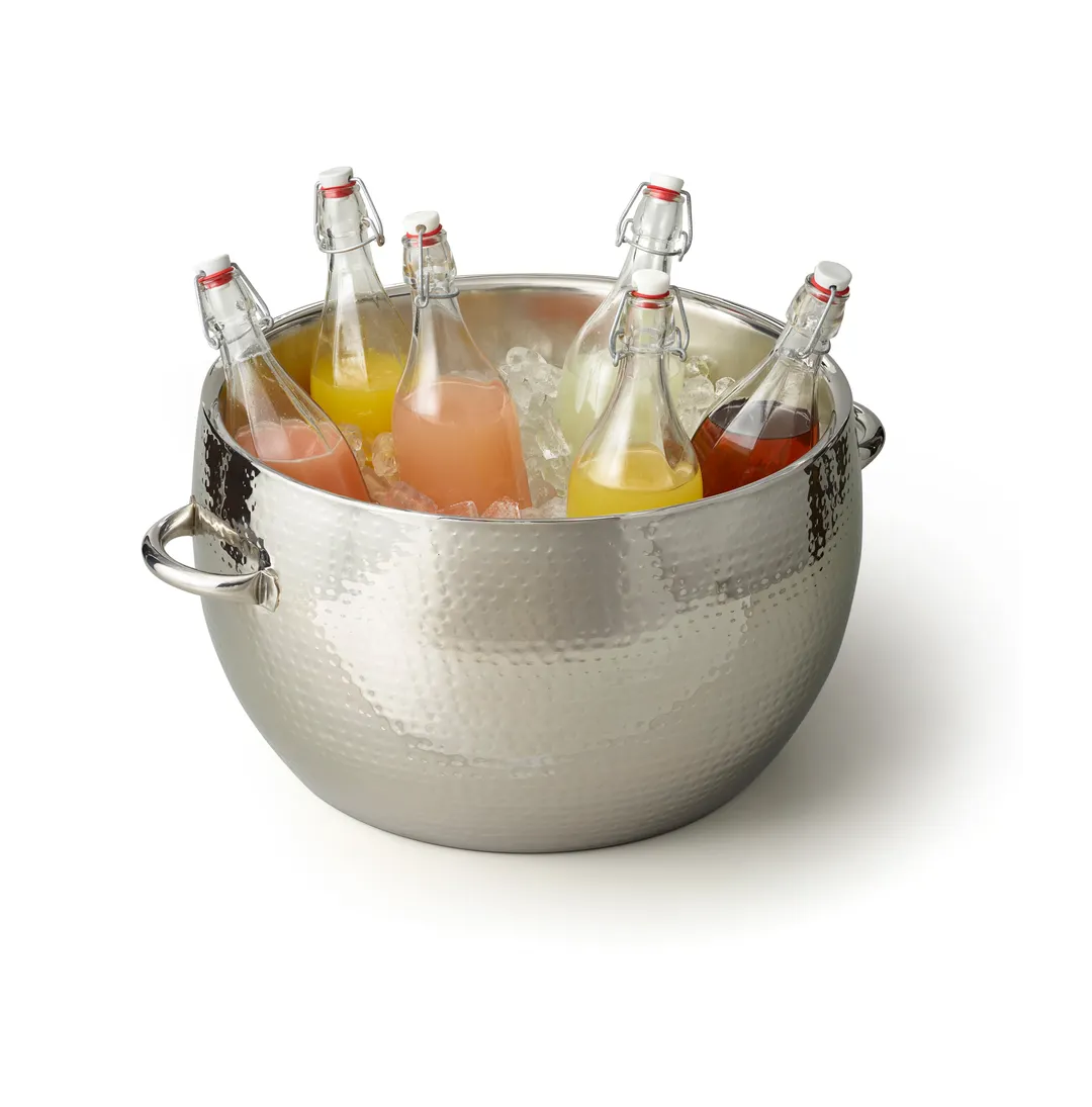 Steelite 7600CV035 Double Wall Beverage Tub, 7.0" x 17.75", 5‑7 Gallon (20‑24 Qt), Stainless Steel