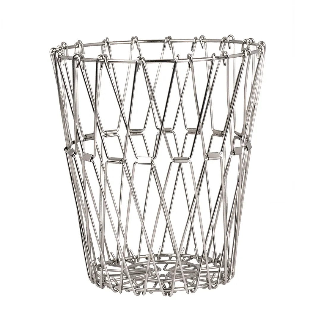 Steelite 7600CV039 Wire Basket, Round 12.5" x 0.75" Stainless Steel Finish - 1 Dozen