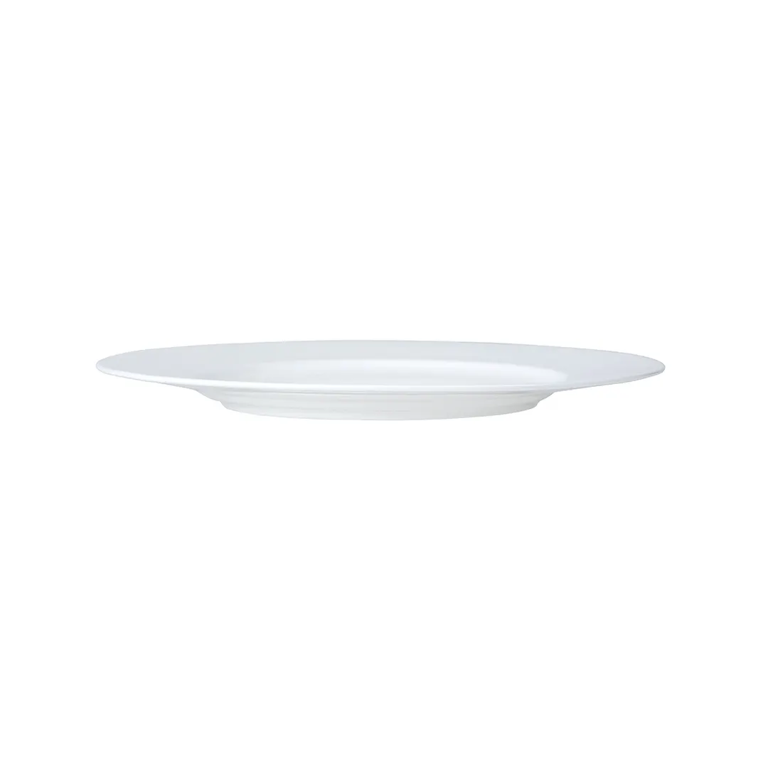 Steelite 82000AND0102 Classic White Round Bone China Plate 10.75" Diameter - 1 Dozen