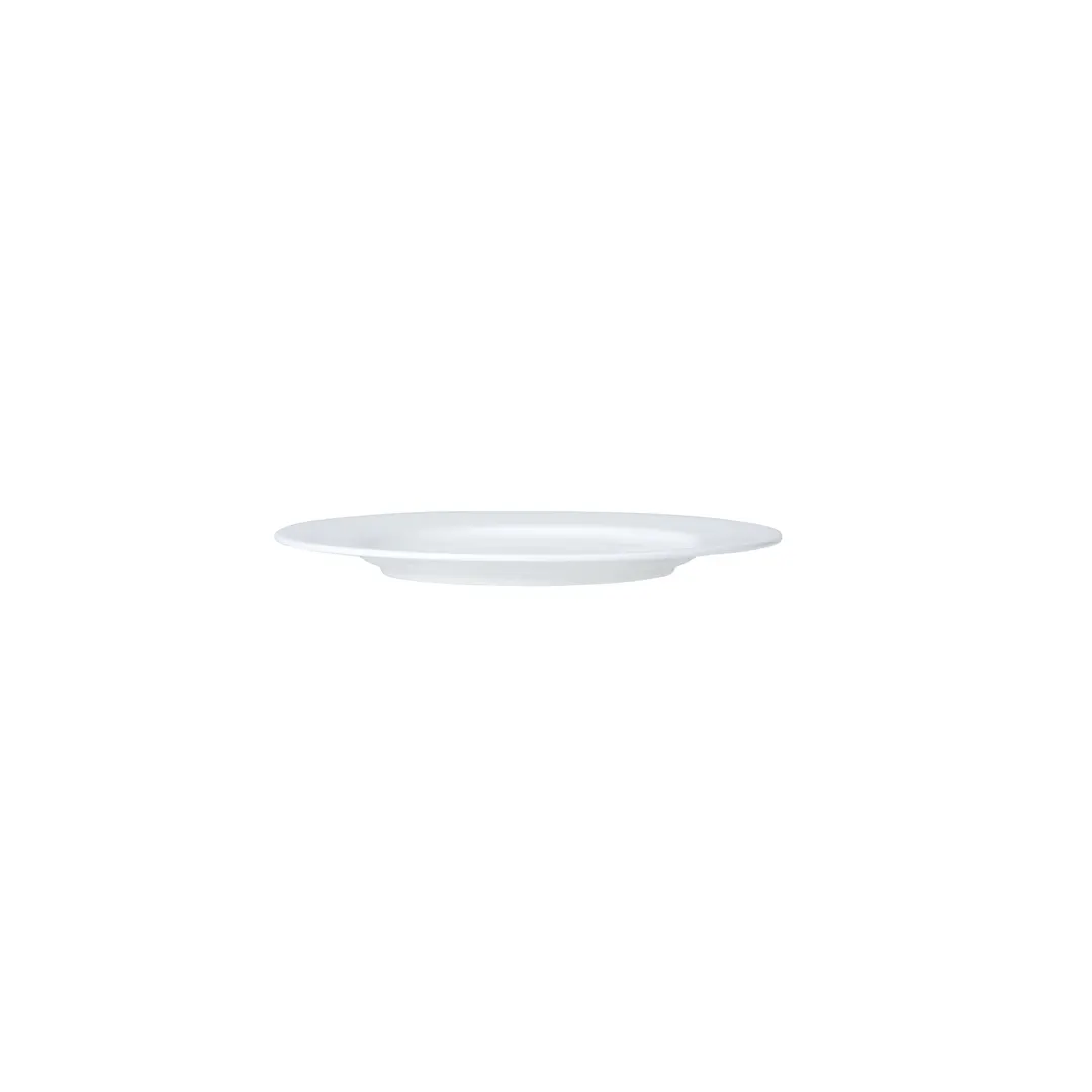 Steelite 82000AND0104 - Classic White 6.5" Round Bone China Plate, 0.625" Depth - 1 Dozen