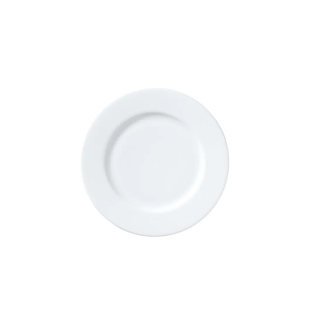 Steelite 82000AND0104 - Classic White 6.5" Round Bone China Plate, 0.625" Depth - 1 Dozen