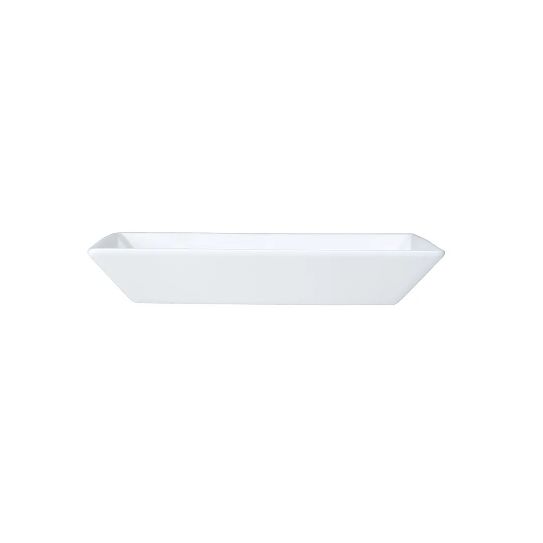 Steelite 82000AND0140 - White Bone China Square Tray, 7" x 7" x 1.125", Edwards Design - 1 Dozen