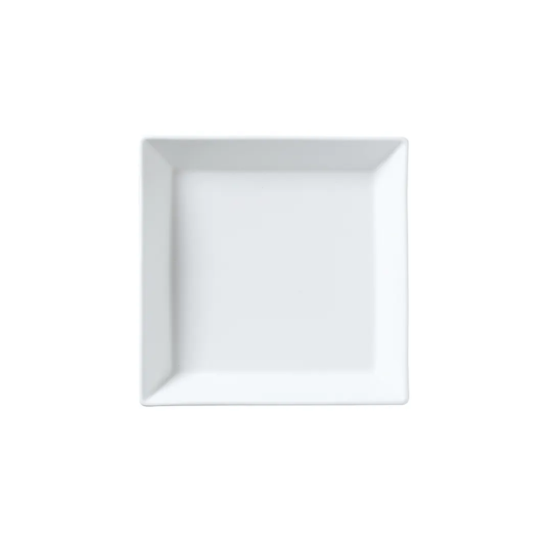 Steelite 82000AND0140 - White Bone China Square Tray, 7" x 7" x 1.125", Edwards Design - 1 Dozen