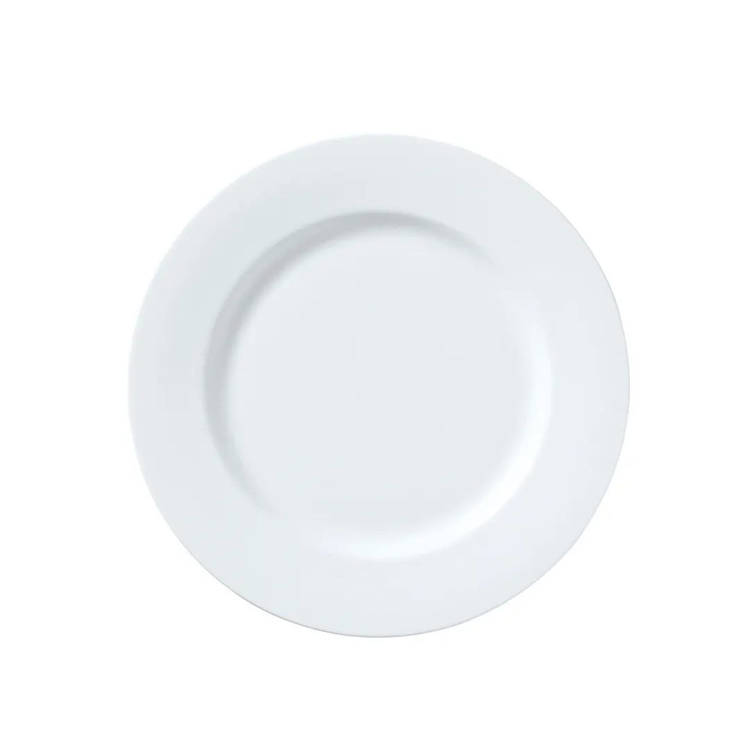 Steelite 82000AND0149 Round Bone China Plate, 9.5" Diameter, Classic White Finish - 1 Dozen
