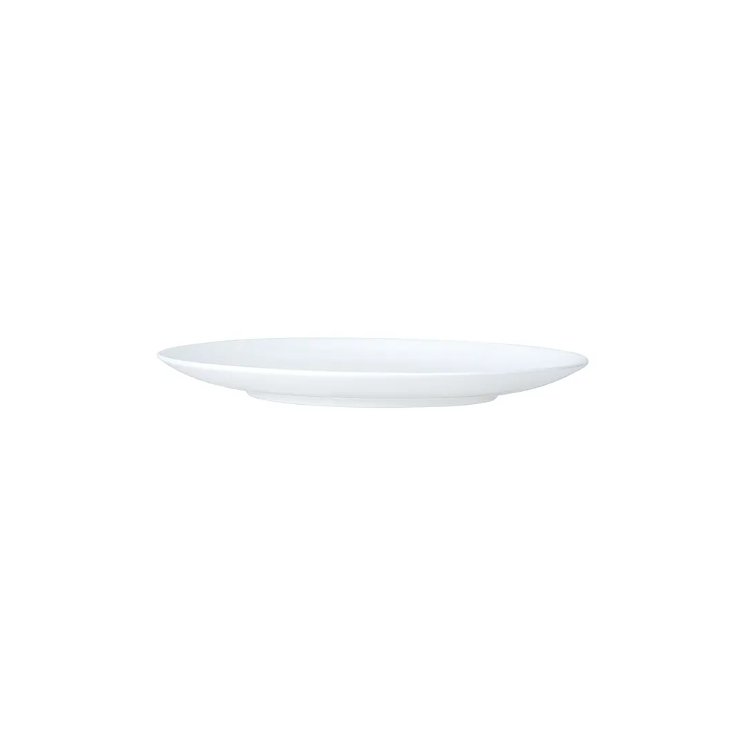 Steelite 82000AND0163 - 8.25" Coupe Rim Round Bone China Plate, White, Elegant Dinnerware - 1 Dozen