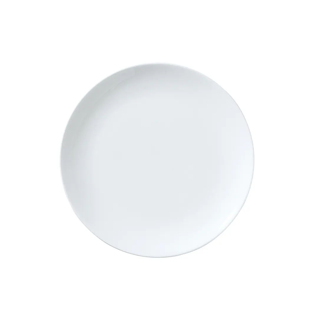 Steelite 82000AND0163 - 8.25" Coupe Rim Round Bone China Plate, White, Elegant Dinnerware - 1 Dozen