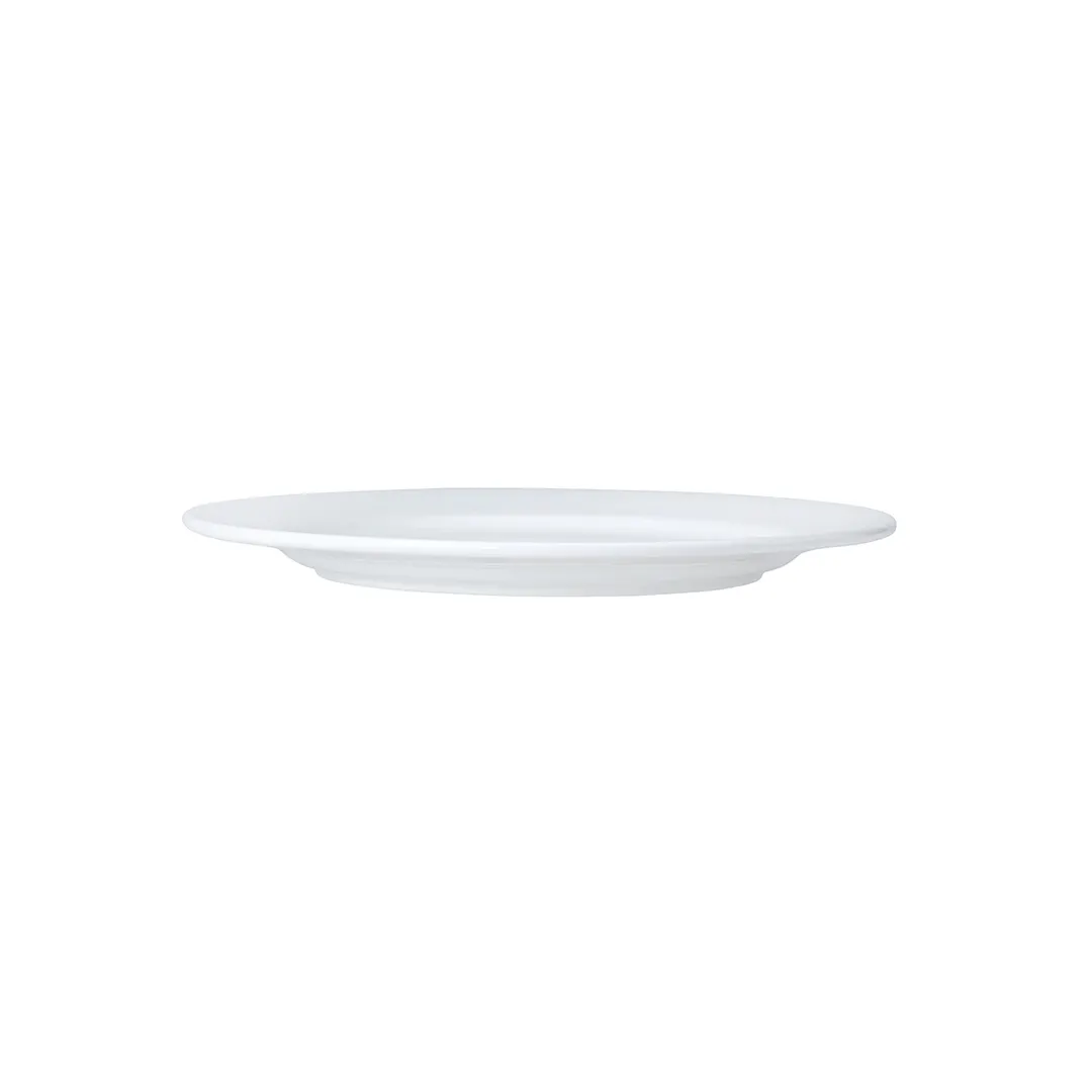 Steelite 82000AND0181 - Narrow Rim Round China Plate, 9.5" x 1.0" White Bone China, 1 Dozen
