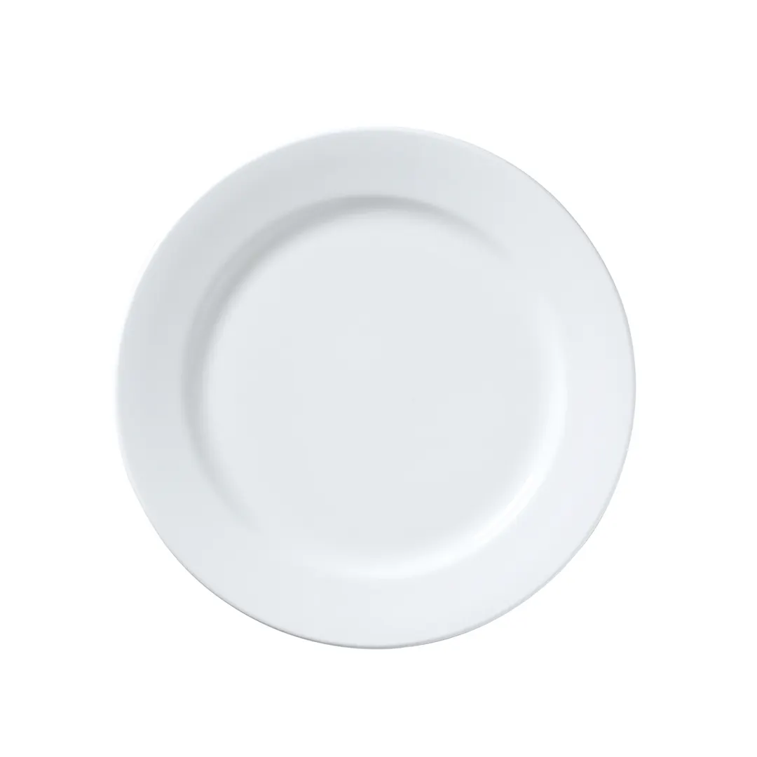 Steelite 82000AND0181 - Narrow Rim Round China Plate, 9.5" x 1.0" White Bone China, 1 Dozen