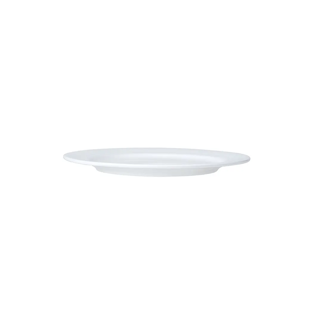 Steelite 82000AND0182 Narrow Rim Round Plate, 8.75" x 0.75", White Bone China, Banq - 1 Dozen