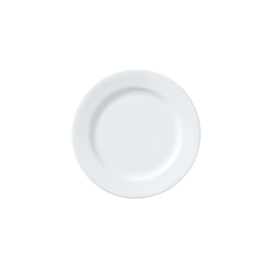 Steelite 82000AND0183 - Narrow Rim Round Bone China Plate, Whiteware, 6.75" x 0.625", 1 Dozen