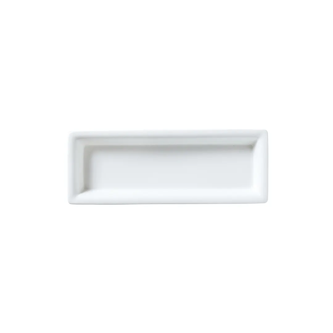 Steelite 82000AND0217 - Classic White Bone China Rectangular Tray, 9.0" x 5.0" x 1.125", - 1 Dozen
