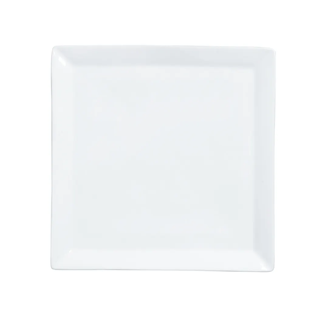 Steelite 82000AND0487 - Square Bone China Tray, 8.75" x 8.75" x 0.75", Edwards Design, 1 Dozen