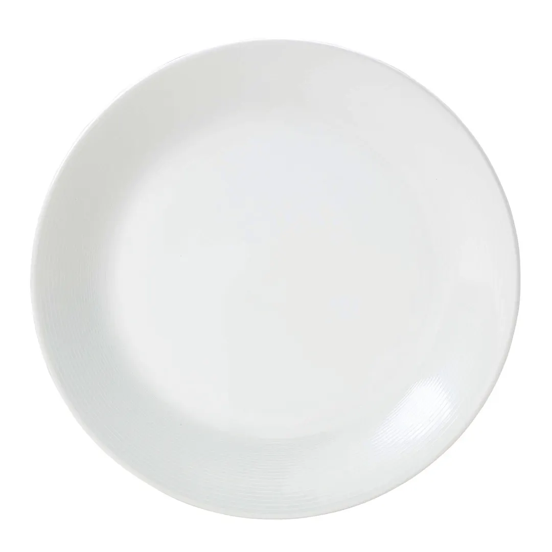 Steelite 82102AND0163 Signature Spiro Coupe Rim Round Bone China Plate 8.25" x 0.875" - 1 Dozen