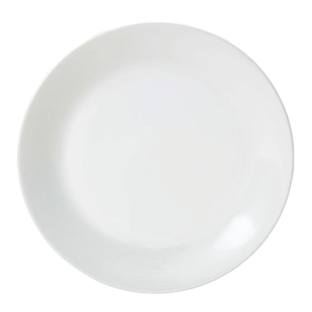 Steelite 82102AND0244 - 10.5" Coupe Rim Round Bone China Signature Spiro Plate - 1 Dozen