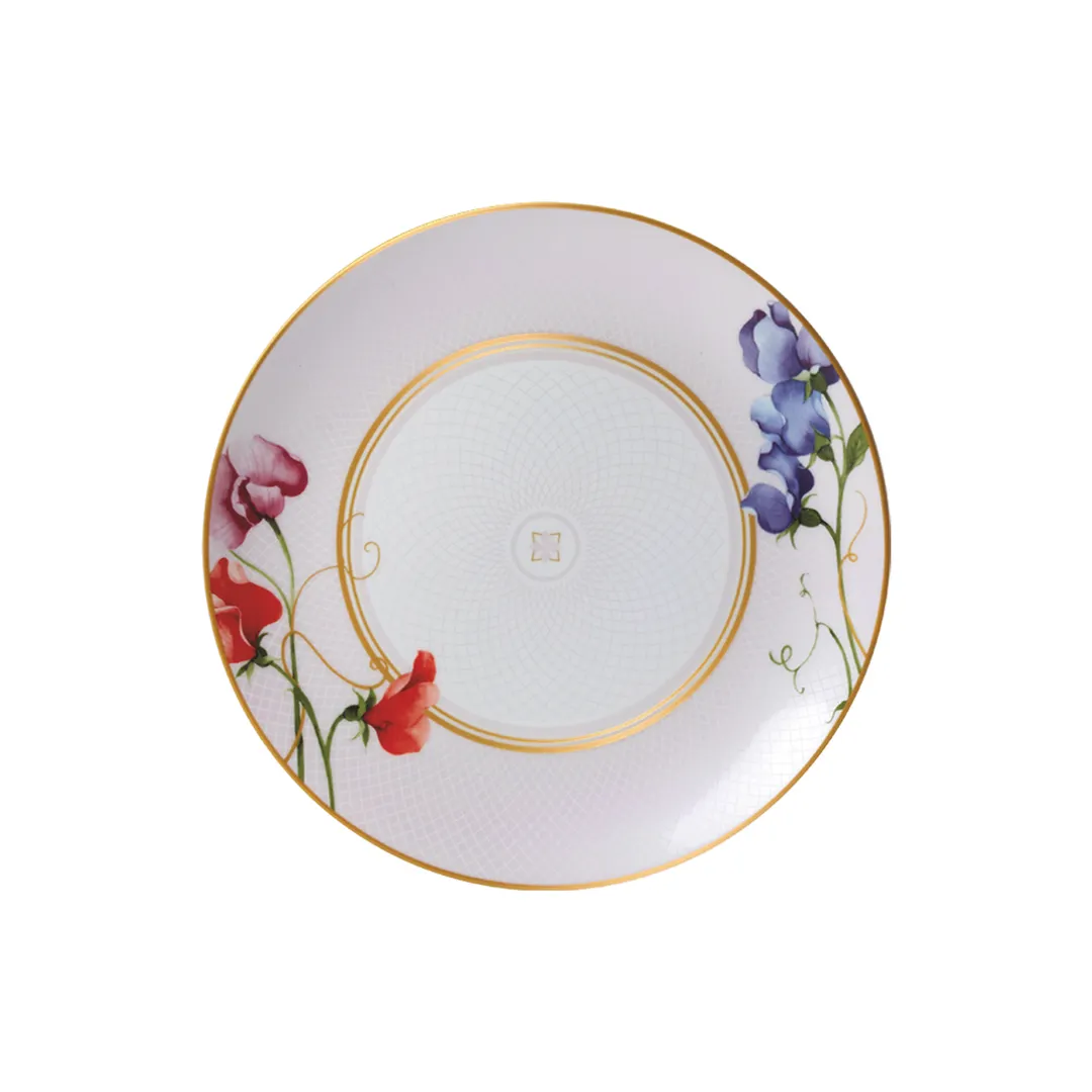 Steelite 82106AND0163 - Coupe Plate, 8.25" x 0.875", Bone China, Trellis William Edwards - 1 Dozen