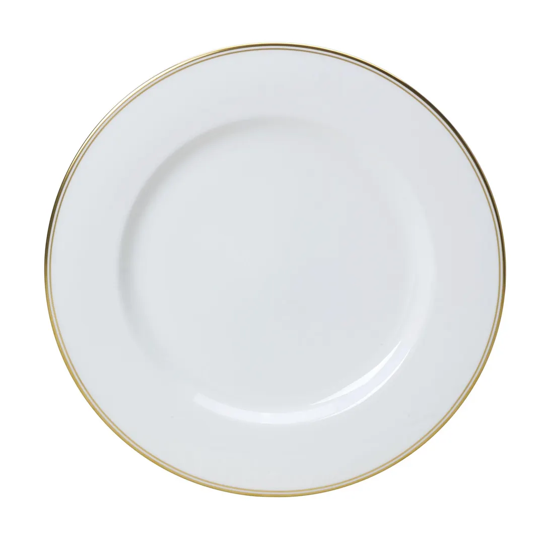 Steelite 82107AND0102 Signature Burnished Gold Round Bone China Plate 10.75" Diameter - 1 Dozen