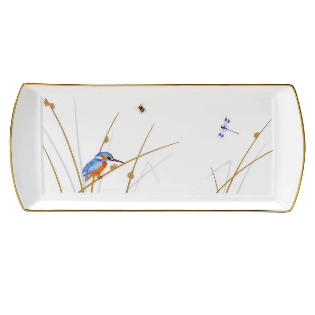 Steelite 82108AND0136 - Rectangular Bone China Tray, 13.375" x 6" x 0.75", Reed Edwards - 1 Dozen