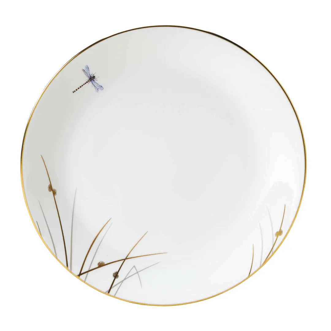Steelite 82108AND0419 - 11.75" Round Coupe Rim Bone China Plate, Signature Reed Design - 6/Case