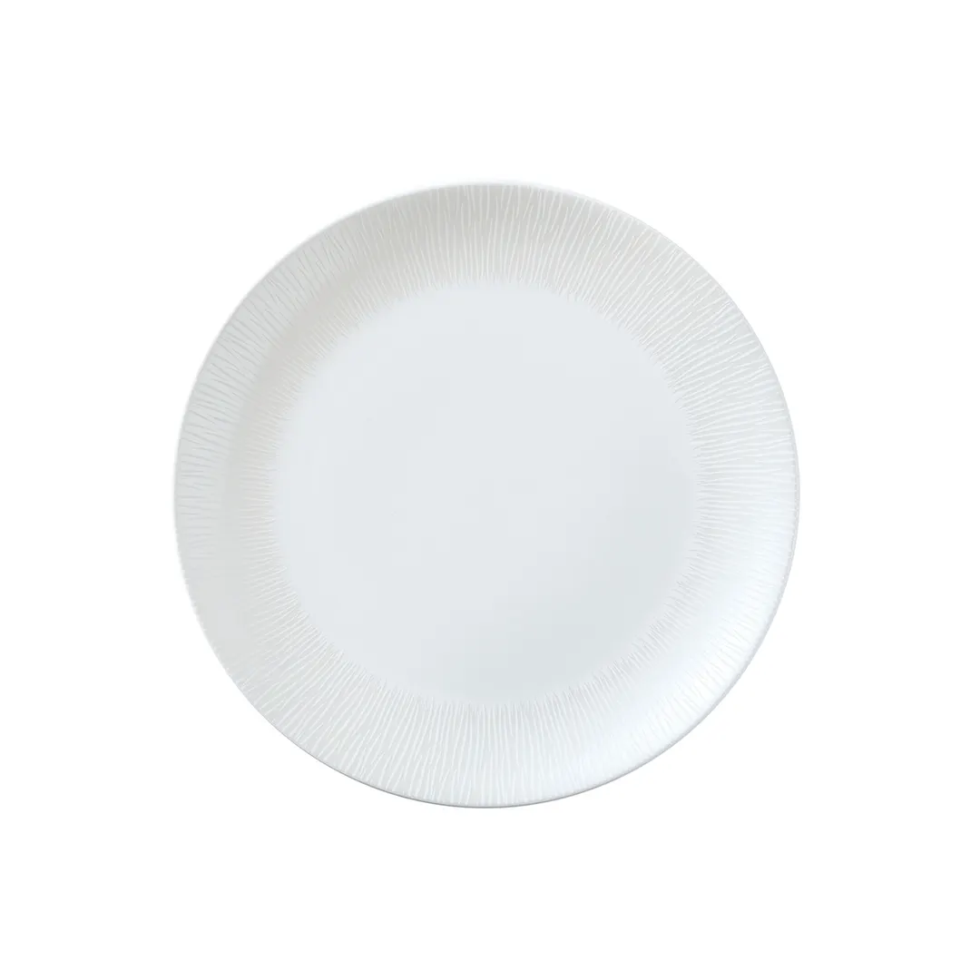 Steelite 82109AND0163 - Coupe Rim Bone China Plate, 8.25" x 0.875", Flame William Edwards - 1 Dozen