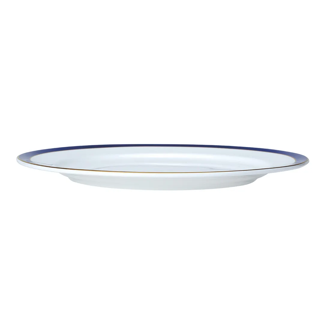 Steelite 82114AND0180 - Narrow Rim Bone China Plate, 10.5" x 0.875", Duke William Edwards, 1 Dozen