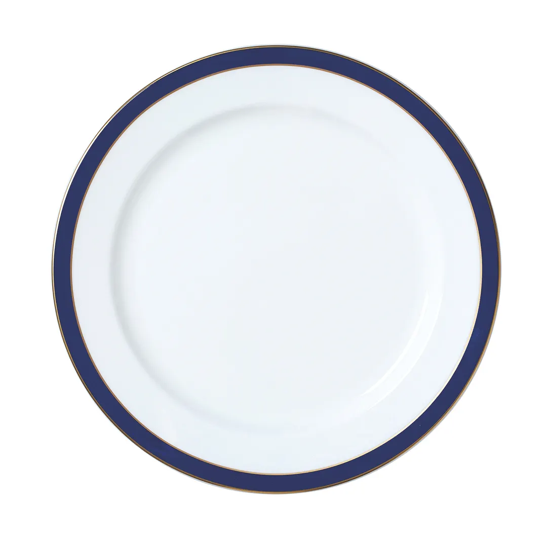 Steelite 82114AND0180 - Narrow Rim Bone China Plate, 10.5" x 0.875", Duke William Edwards, 1 Dozen