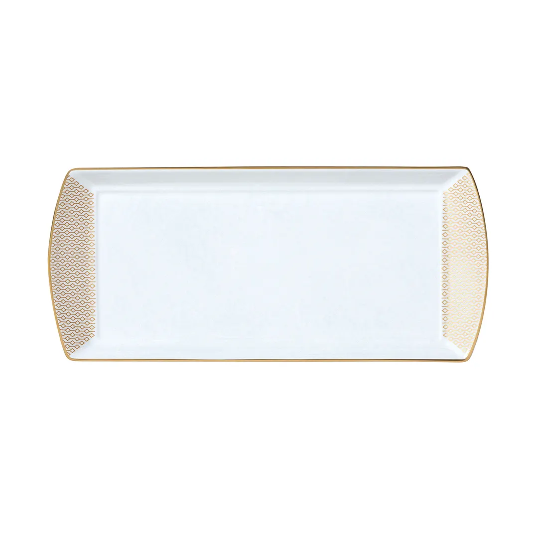 Steelite 82115AND0136 - Rectangle Bone China Tray, 13.375" x 6", William Edwards Design - 1 Dozen