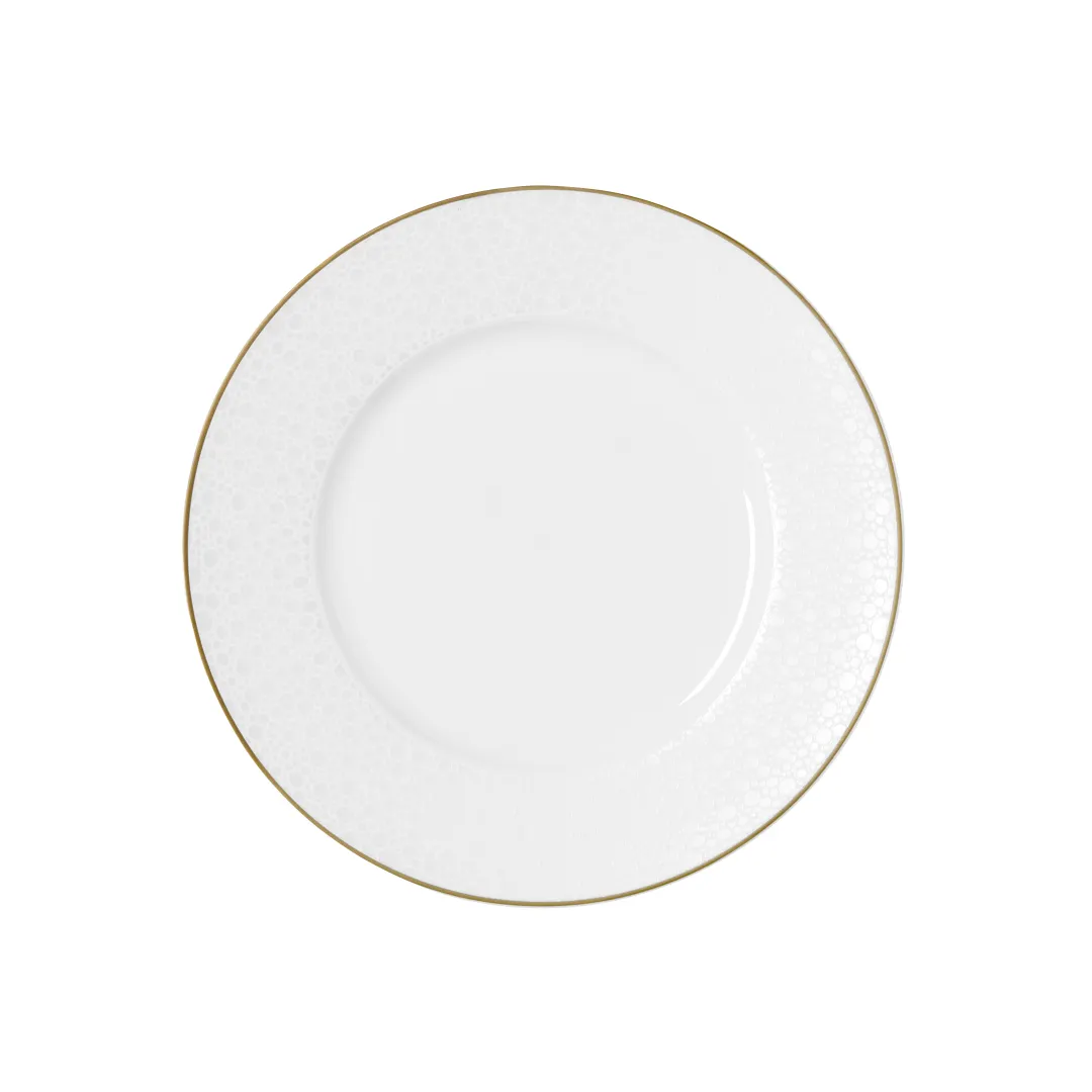 Steelite 82120AND0103 Round Bone China Plate 8.75" x 0.625" Edge, Fizz Black Grey - 1 Dozen