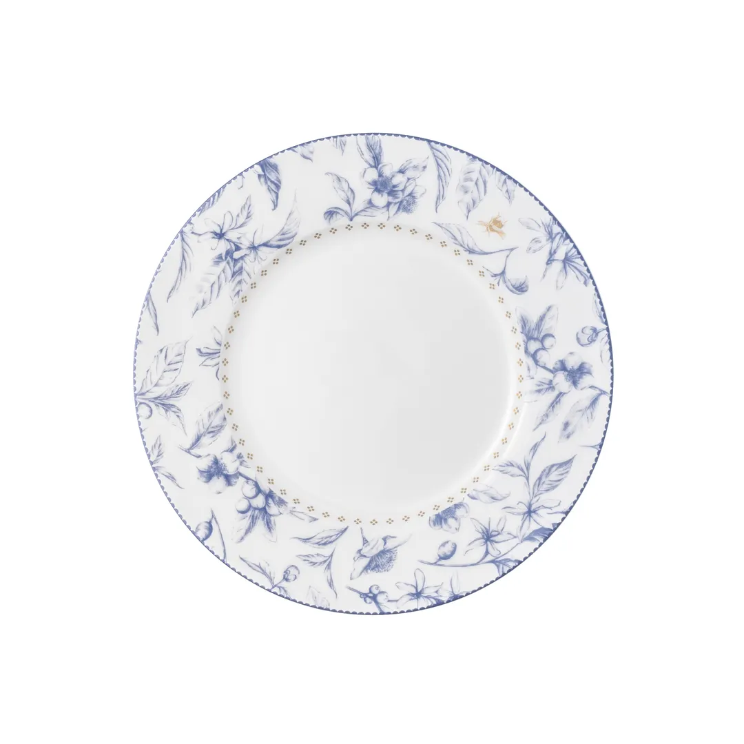 Steelite 82131AND0103 - Hive Blue 8.75" Round Bone China Plate - 1 Dozen