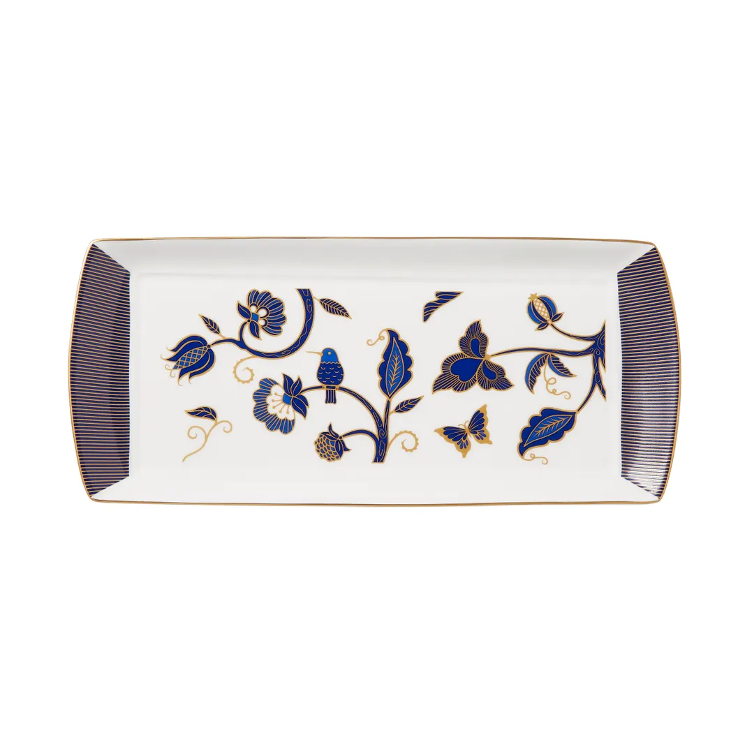 Steelite 82135AND0136 - Makira Bone China Rectangular Tray 13.375" x 6" x 0.75" Dinnerware - 1 Dozen