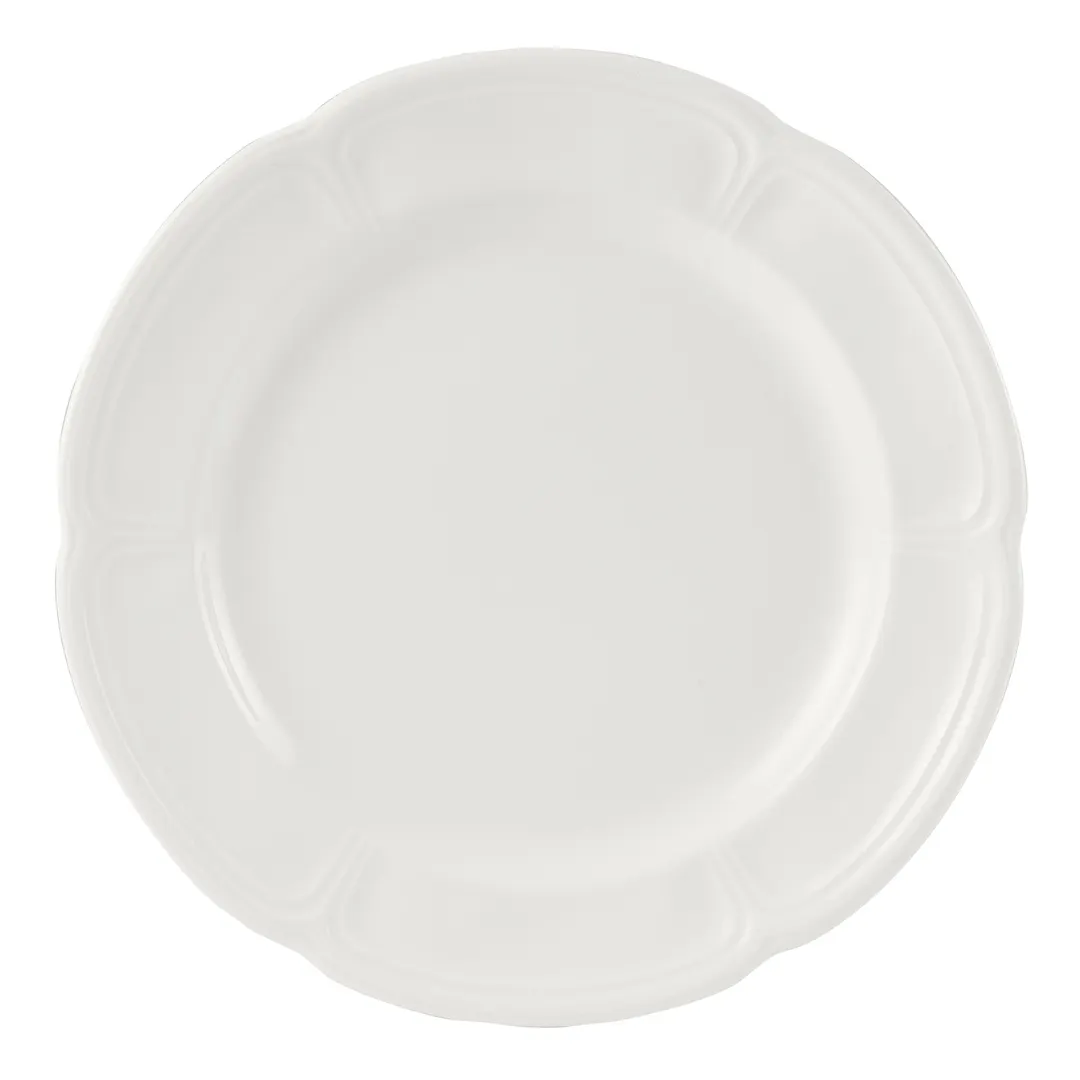 Steelite 9007C014 Plate, 10.625" Round, Scalloped, Embossed Rim, Vitrified Oven Safe 530°F - 24/Case