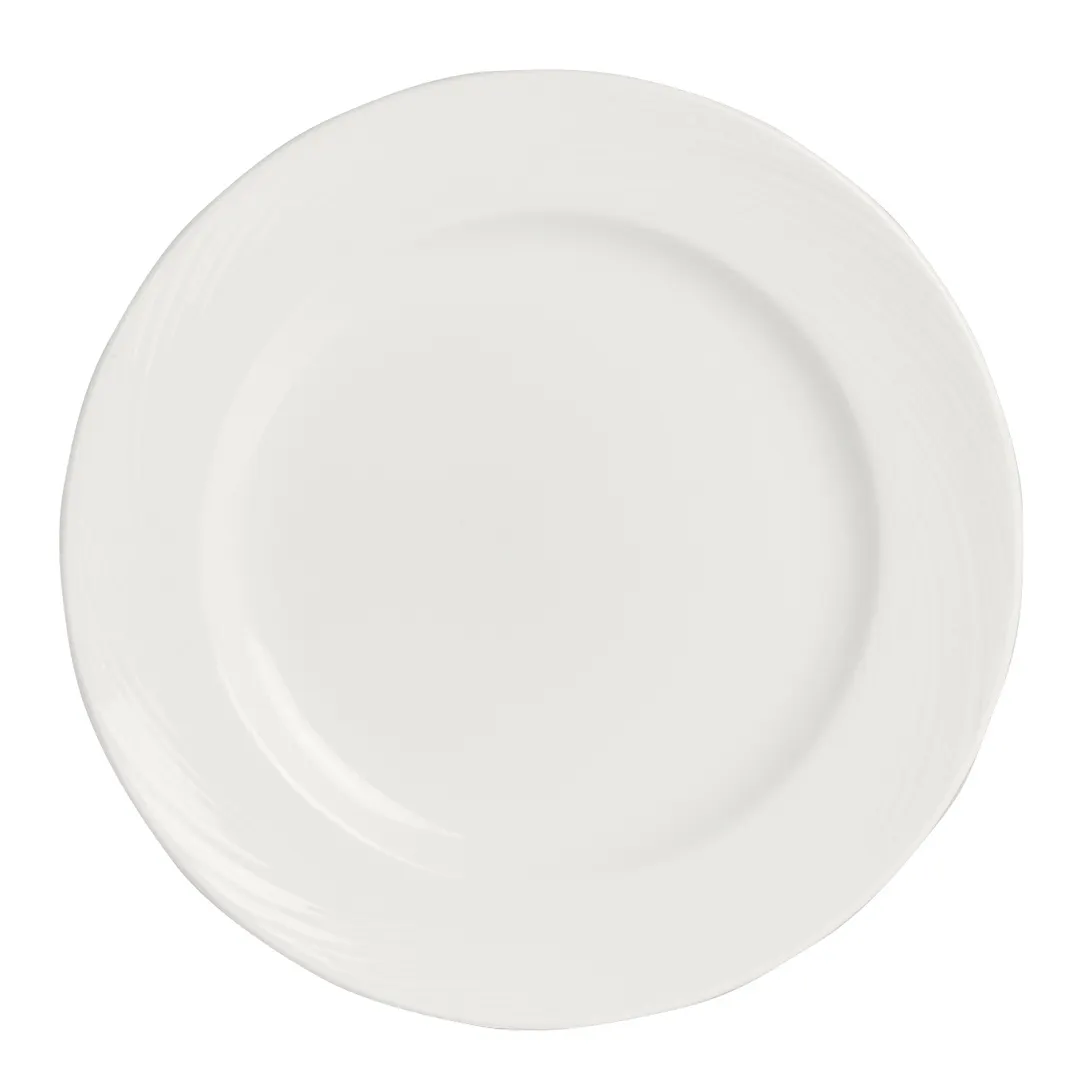 Steelite 9032C981 Spyro Round 11" China Plate, Oven Safe To 530°F/275°C, Modern Design - 1 Dozen