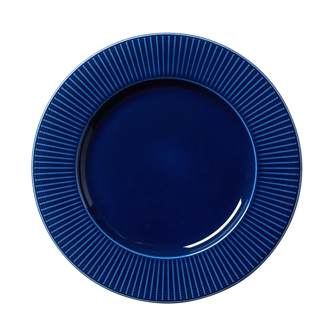 Steelite 9115C1170 Gourmet Plate, 11.25" Round Ceramic, Willow Azure, Oven Safe 530°F - 6/Case
