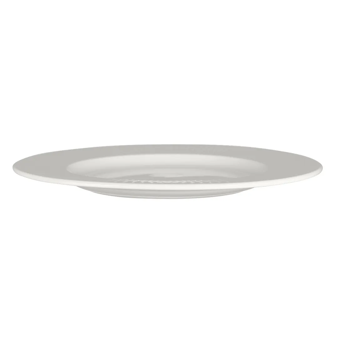 Steelite 9117C1183 Mid Rim 9" Round Plate, White Willow, Ceramic, Oven Safe to 530°F - 24/Case