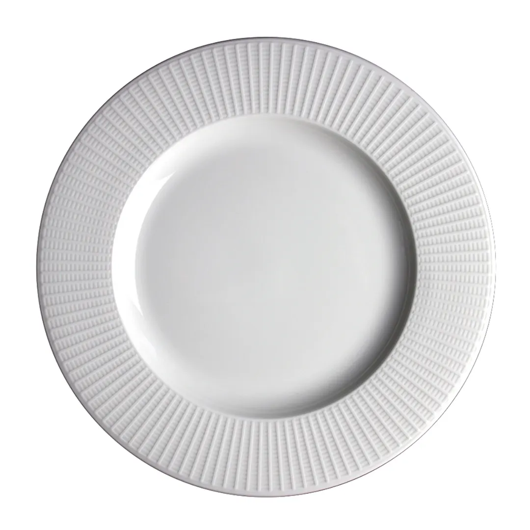Steelite 9117C1185 - 6.25" White Round Ceramic Plate, Vitrified, Oven Safe 530°F Interwoven - 36/Case