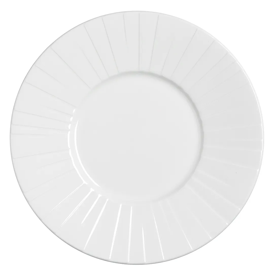 Steelite 9119C1221 - 11.25" Round Alina China Plate, Alumina Vitrified, Banquet Style - 6/Case