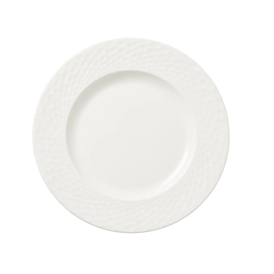 Steelite 9120C1282 - 10" Round Medium Rim Plate, Alumina Vitrified Ceramic, Morella - 1 Dozen