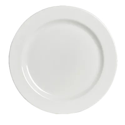 Steelite A100P104 - 12.25" Round Vitrified China Plate, Rolled Medium Rim, Oven Safe 400°F - 6/Case