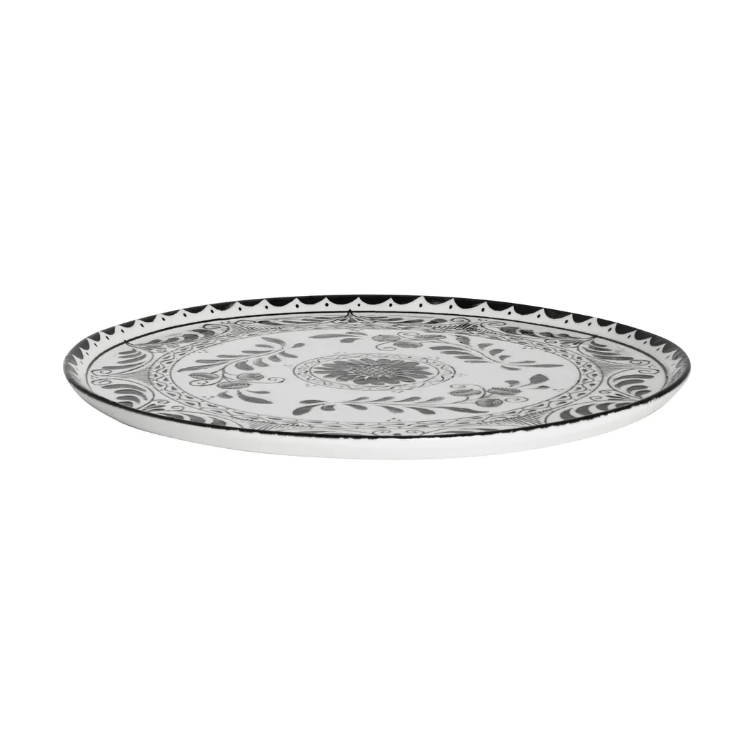 Steelite A101P800 - 13" Talavera Motiva Black Round Plate, Alumina Vitrified China, - 6/Case