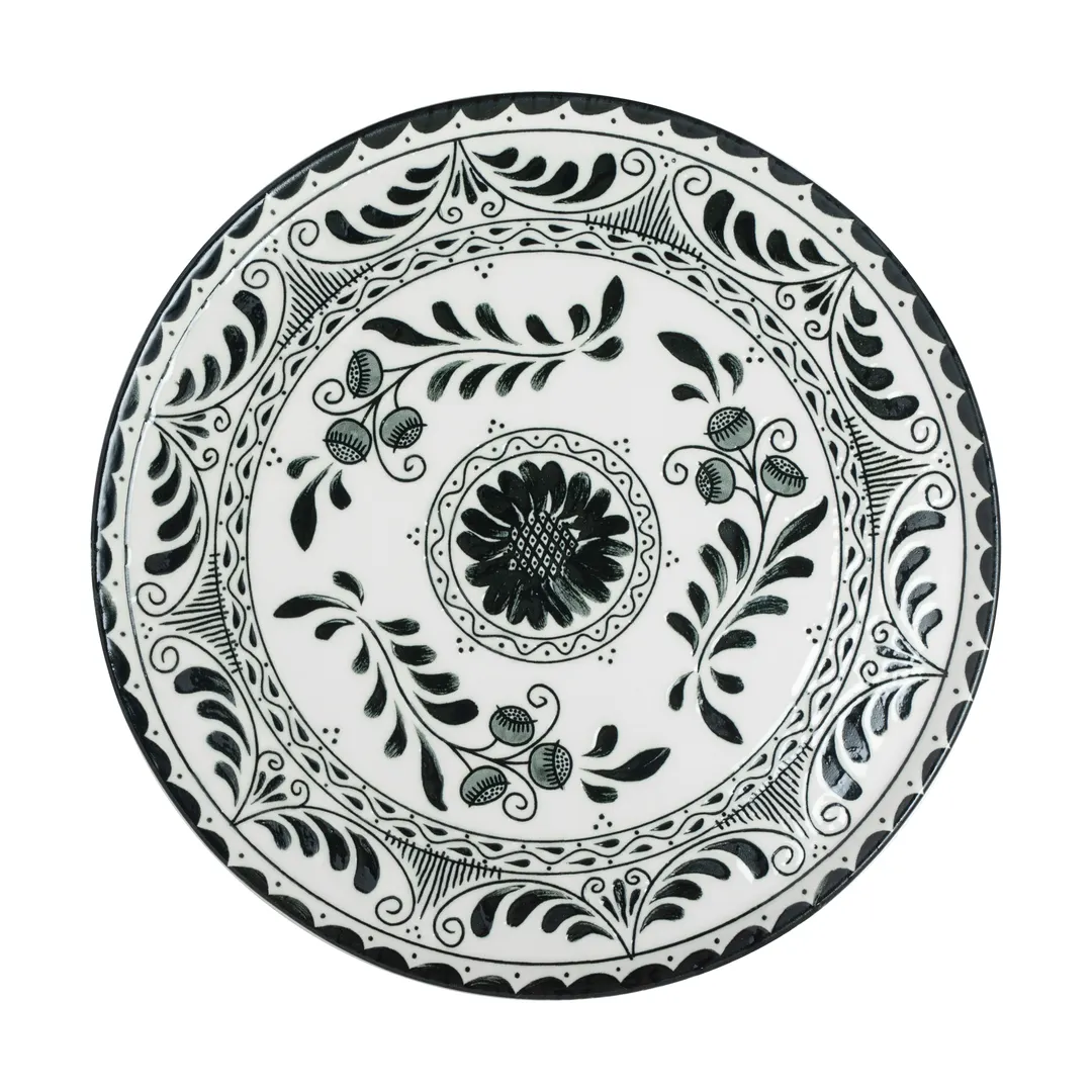 Steelite A101P800 - 13" Talavera Motiva Black Round Plate, Alumina Vitrified China, - 6/Case