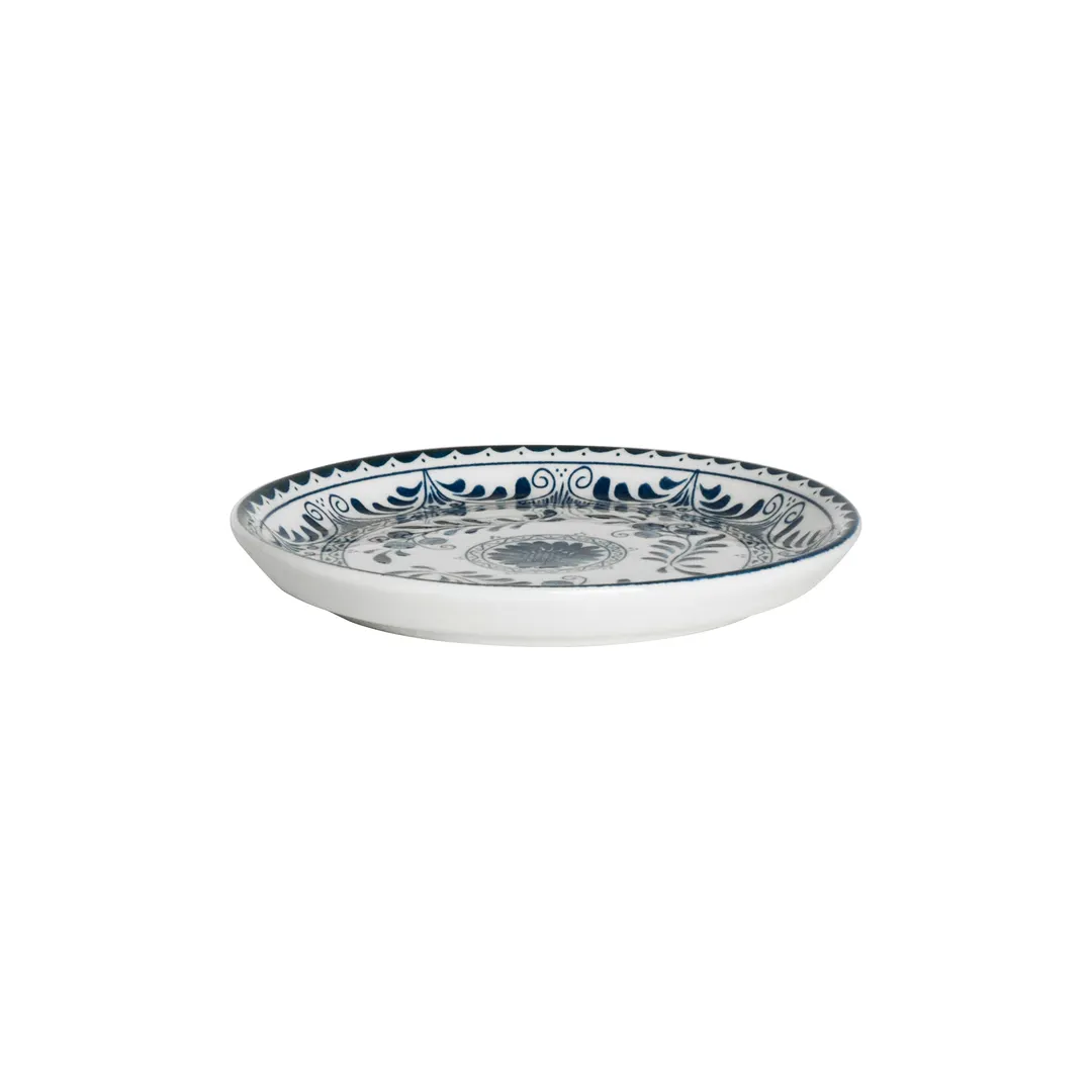Steelite A102P804 - 5.75" Round China Plate Talavera Motiva Blue Alumina Vitrified - 1 Dozen