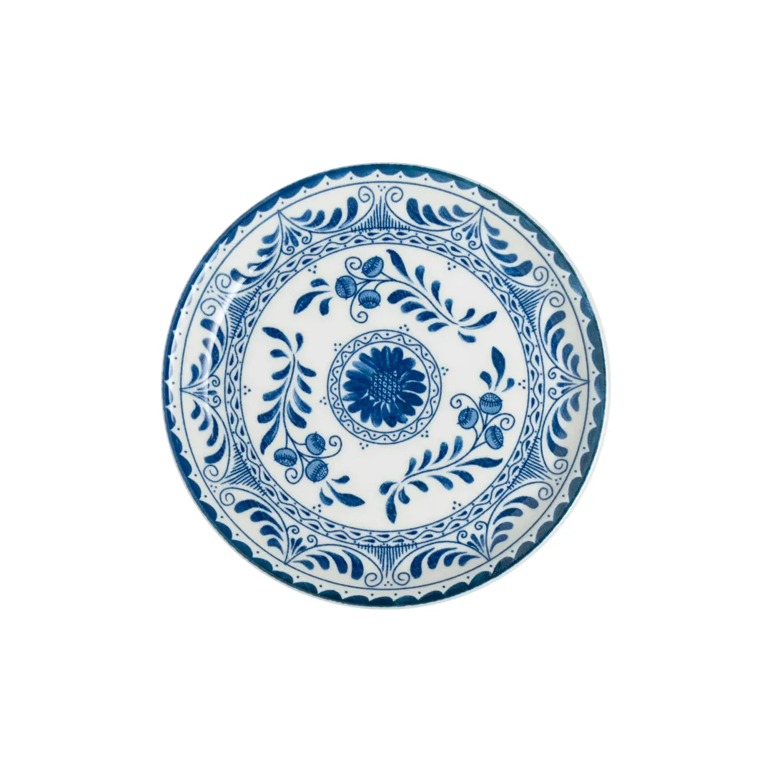 Steelite A102P804 - 5.75" Round China Plate Talavera Motiva Blue Alumina Vitrified - 1 Dozen