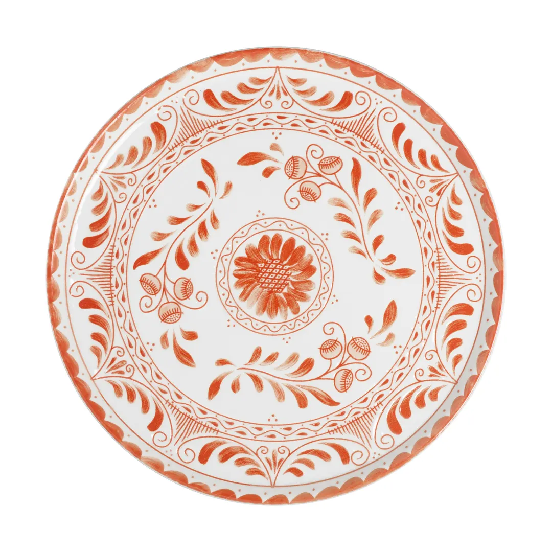 Steelite A104P800 - 13" Talavera Motiva Orange Round China Plate, Alumina Vitrified, 6/Case
