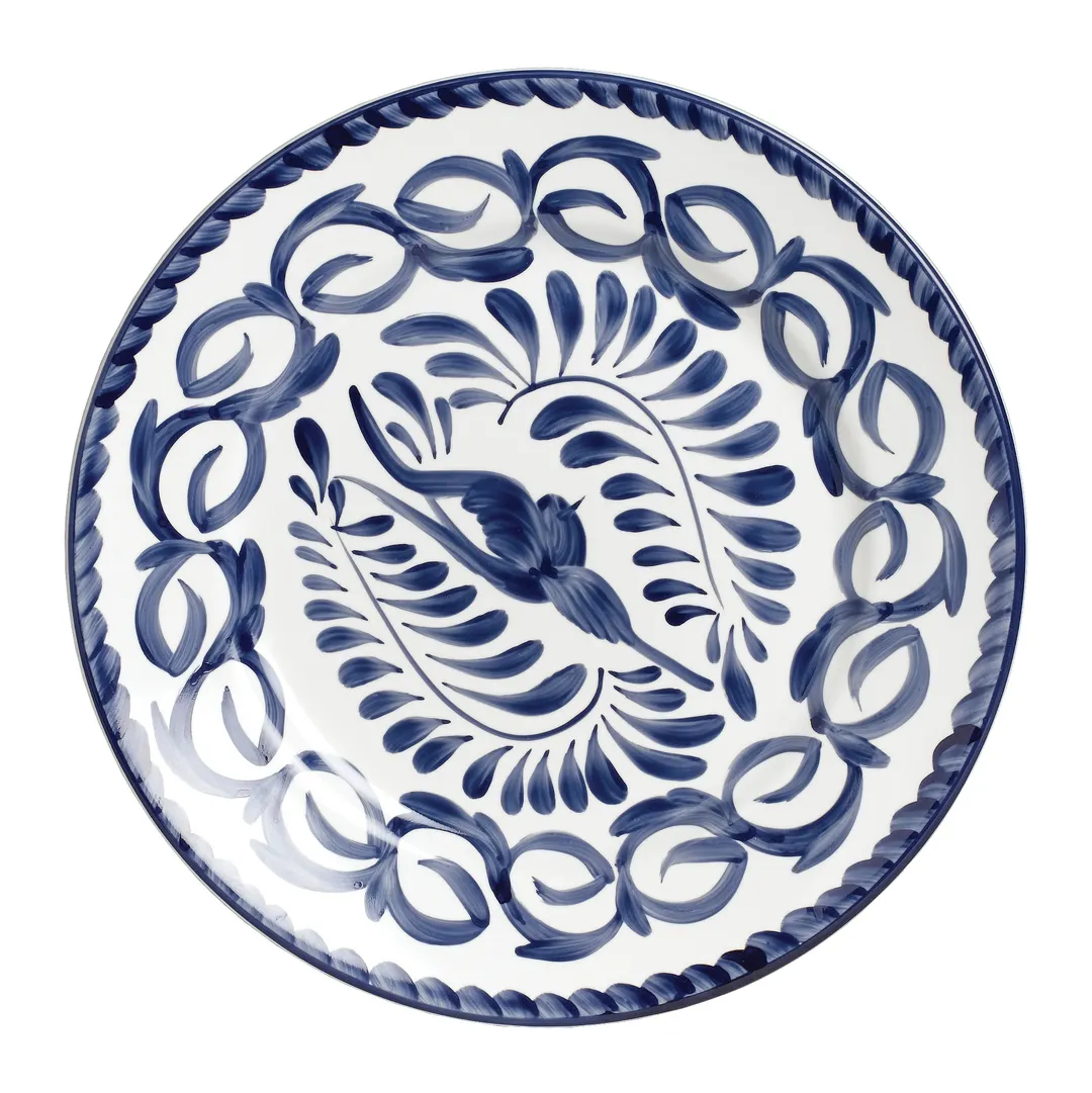 Steelite A120P100 - 6.25\" Round Rolled Edge Plate, Vitrified China, Blue Puebla Design - 1 Dozen