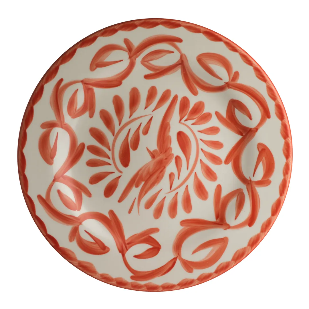 Steelite A121P103 - 10.25" Rimmed Rolled Edge Plate, Round, Coral, Vitrified China, Puebla - 1 Dozen