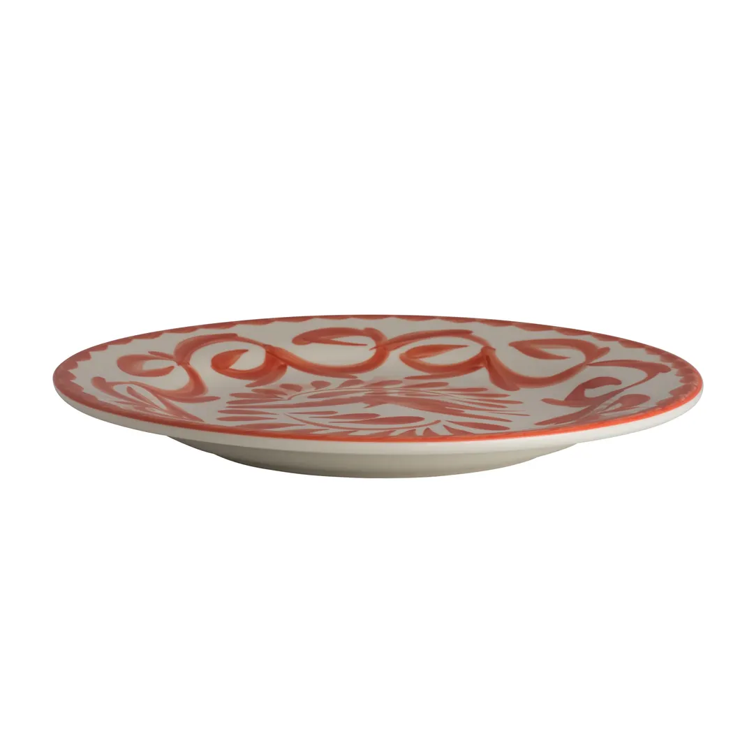 Steelite A121P104 - 12.25" Rolled Edge Plate, Vitrified China, Puebla Anfora Coral Finish - 6/Case