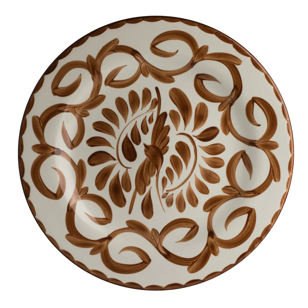Steelite A122P101 - 7.5" Round Rolled Edge Plate, Brown Puebla Vitrified China, 1 Dozen