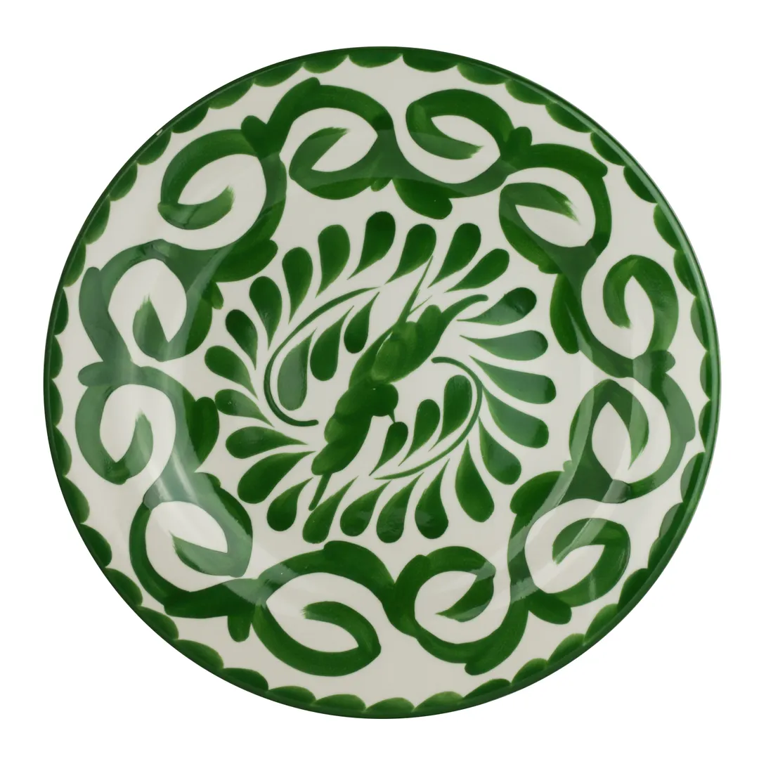 Steelite A124P103 - 10.25" Round Rolled Edge China Plate, Puebla Palm Anfora Vitrified, 1 Dozen