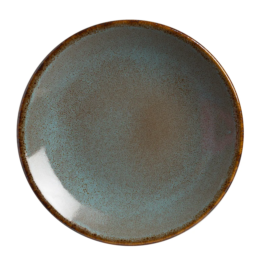 Steelite A320P094 - 9" Round Coupe Rim Fully Vitrified China Plate in Tacana Azul - 1 Dozen