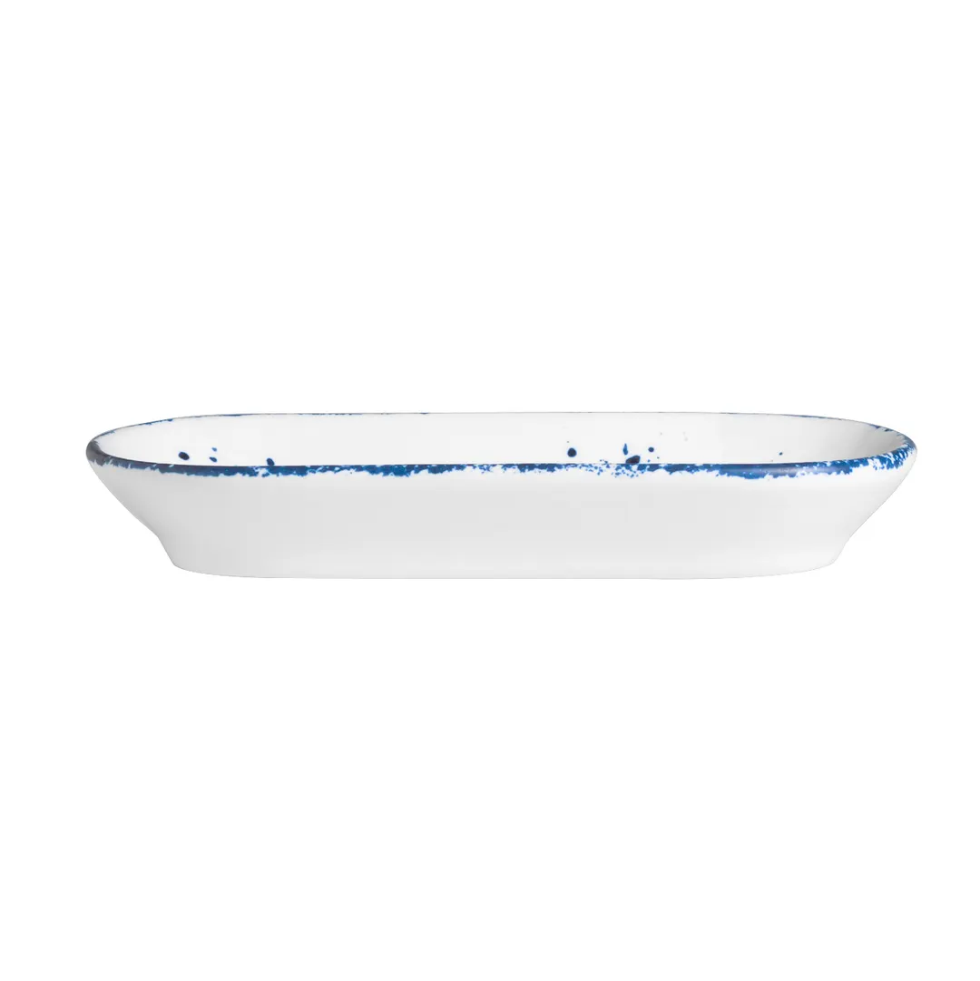 Steelite A330P003 - Celery Tray, 7-5/8" Oblong Fully Vitrified China, Matte White - 1 Dozen
